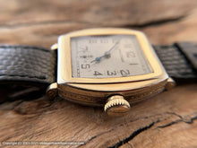 Load image into Gallery viewer, Waltham Creamy Dial in Decorative Tonneau Case, c.1931, Manual, 30x38mm