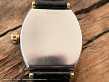 Load image into Gallery viewer, Waltham Creamy Dial in Decorative Tonneau Case, c.1931, Manual, 30x38mm