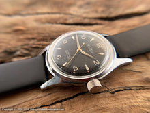Load image into Gallery viewer, Welsbro Black Dial Military Style, AS1686, Manual, 32mm