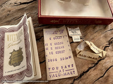 Load image into Gallery viewer, Wittnauer Golden Sunburst Dial in Trapezoid Case with Box, Tags and Original Receipt from 1961, Manual, 26x35mm