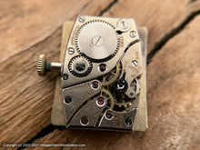 Load image into Gallery viewer, Wittnauer Golden Patina Dial in Rectangular Case with Rounded Edges, Manual, 24x37.5mm