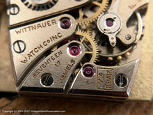 Load image into Gallery viewer, Wittnauer Golden Patina Dial in Rectangular Case with Rounded Edges, Manual, 24x37.5mm