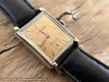 Load image into Gallery viewer, Wittnauer Golden Patina Dial in Rectangular Case with Rounded Edges, Manual, 24x37.5mm