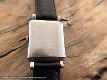 Load image into Gallery viewer, Wittnauer Golden Patina Dial in Rectangular Case with Rounded Edges, Manual, 24x37.5mm