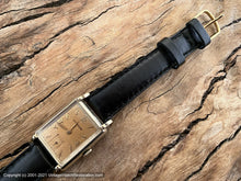 Load image into Gallery viewer, Wittnauer Golden Patina Dial in Rectangular Case with Rounded Edges, Manual, 24x37.5mm
