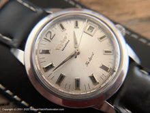 Load image into Gallery viewer, Wyler Incaflex Tri Sport with Date and Wide Patent Leather Strap, Manual, 35mm