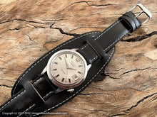 Load image into Gallery viewer, Wyler Incaflex Tri Sport with Date and Wide Patent Leather Strap, Manual, 35mm