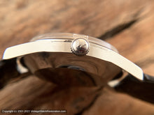 Load image into Gallery viewer, Wyler Dynawind 'Lifeguard' in Beefy Incabloc Stainless Case, Bold Silver Numerals, Date, Automatic, 32mm