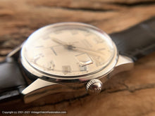 Load image into Gallery viewer, Wyler Dynawind 'Lifeguard' in Beefy Incabloc Stainless Case, Bold Silver Numerals, Date, Automatic, 32mm