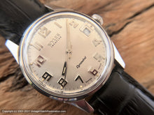 Load image into Gallery viewer, Wyler Dynawind 'Lifeguard' in Beefy Incabloc Stainless Case, Bold Silver Numerals, Date, Automatic, 32mm