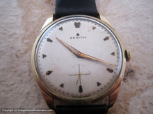 Load image into Gallery viewer, Large 18K Gold Zenith with Original Silver Dial, Manual, Very Large 36mm