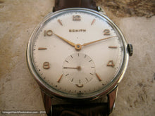 Load image into Gallery viewer, Zenith Pearl Dial with Gold Numbers, Manual, Very Large 36.5mm