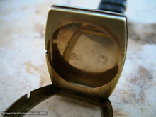 Load image into Gallery viewer, Early Rare 14K Gold Tonneau Tank Zenith with Decorative Case, Manual, 25.5x38mm