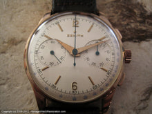 Load image into Gallery viewer, 18K Gold Zenith Chronograph Stunner!, Manual, Huge 37.5mm