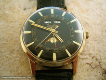 Load image into Gallery viewer, Rare and Stunning Black Dial Zodiac Triple Date Moonphase, Automatic, Very Large 34.5mm