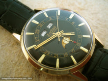 Load image into Gallery viewer, Rare and Stunning Black Dial Zodiac Triple Date Moonphase, Automatic, Very Large 34.5mm