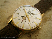 Load image into Gallery viewer, Zodiac Triple Date Moonphase Complicated with Silver Dial, Automatic, Very Large 34.5mm