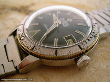 Load image into Gallery viewer, Black Dial Zodiac Sea Wolf, Automatic, Large 35mm