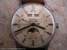 Load image into Gallery viewer, Zodiac with Original Silver Triple Date Moonphase Dial, Automatic, Large 34mm