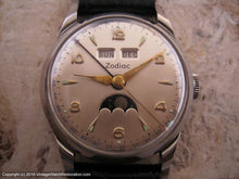 Load image into Gallery viewer, Zodiac Triple Date Moonphase, Manual, 33.5mm