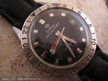 Load image into Gallery viewer, Zodiac Aerospace G.M.T. Black Dial Date, Automatic, Large 35mm