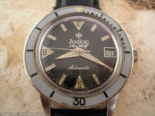 Load image into Gallery viewer, Original Black Dial Zodiac Sea Wolf with Date, Automatic, Very Large 36mm