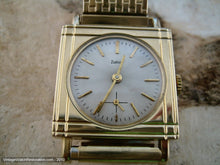 Load image into Gallery viewer, Square Design Solid 14K Gold Dress Zodiac, Manual, 26x35.5mm