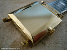 Load image into Gallery viewer, Square Design Solid 14K Gold Dress Zodiac, Manual, 26x35.5mm
