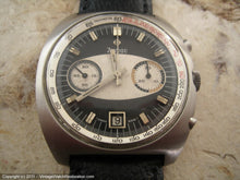 Load image into Gallery viewer, Rare Zodiac Chronograph with Black and White Original Dial with Date, Manual, Huge 40x42.5mm