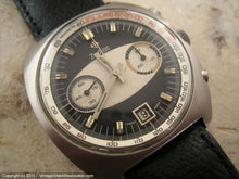 Load image into Gallery viewer, Rare Zodiac Chronograph with Black and White Original Dial with Date, Manual, Huge 40x42.5mm