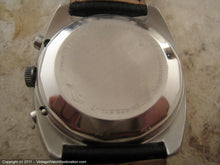 Load image into Gallery viewer, Rare Zodiac Chronograph with Black and White Original Dial with Date, Manual, Huge 40x42.5mm