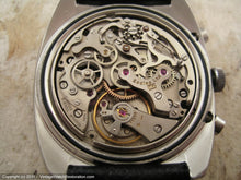 Load image into Gallery viewer, Rare Zodiac Chronograph with Black and White Original Dial with Date, Manual, Huge 40x42.5mm