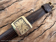 Load image into Gallery viewer, Zenith 'Respirator' 28800 Large Beefy Rectangular Case with Date, Automatic, 36x36mm