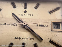 Load image into Gallery viewer, Zenith 'Respirator' 28800 Large Beefy Rectangular Case with Date, Automatic, 36x36mm