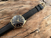 Load image into Gallery viewer, Zenith Black Dial, Gold Star, Cal 2542, Manual, Large 36mm