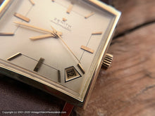 Load image into Gallery viewer, Zenith Square 'JFK' with Date at 4:30, Automatic, 30x30mm