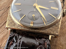 Load image into Gallery viewer, Bulova 'Banker' Gray Dial with Six-Sided Textured Bezel Case with Box, 28x38mm
