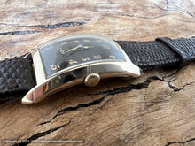 Load image into Gallery viewer, Gruen Curvex Precision Black Dial Long Quad Cal 440 Movement, Manual, 22.5x41.5mm
