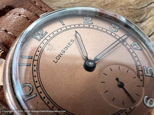 Load image into Gallery viewer, Longines Solid 9K Rose-Gold with Copper Dial, Manual, 33.5mm
