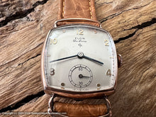 Load image into Gallery viewer, Elgin 1943 Drivers Style Rose-Gold Square Tonneau, Manual, 25.5x37.5mm
