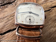 Load image into Gallery viewer, Elgin 1943 Drivers Style Rose-Gold Square Tonneau, Manual, 25.5x37.5mm
