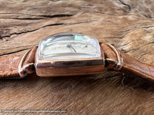 Load image into Gallery viewer, Elgin 1943 Drivers Style Rose-Gold Square Tonneau, Manual, 25.5x37.5mm
