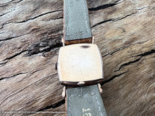 Load image into Gallery viewer, Elgin 1943 Drivers Style Rose-Gold Square Tonneau, Manual, 25.5x37.5mm

