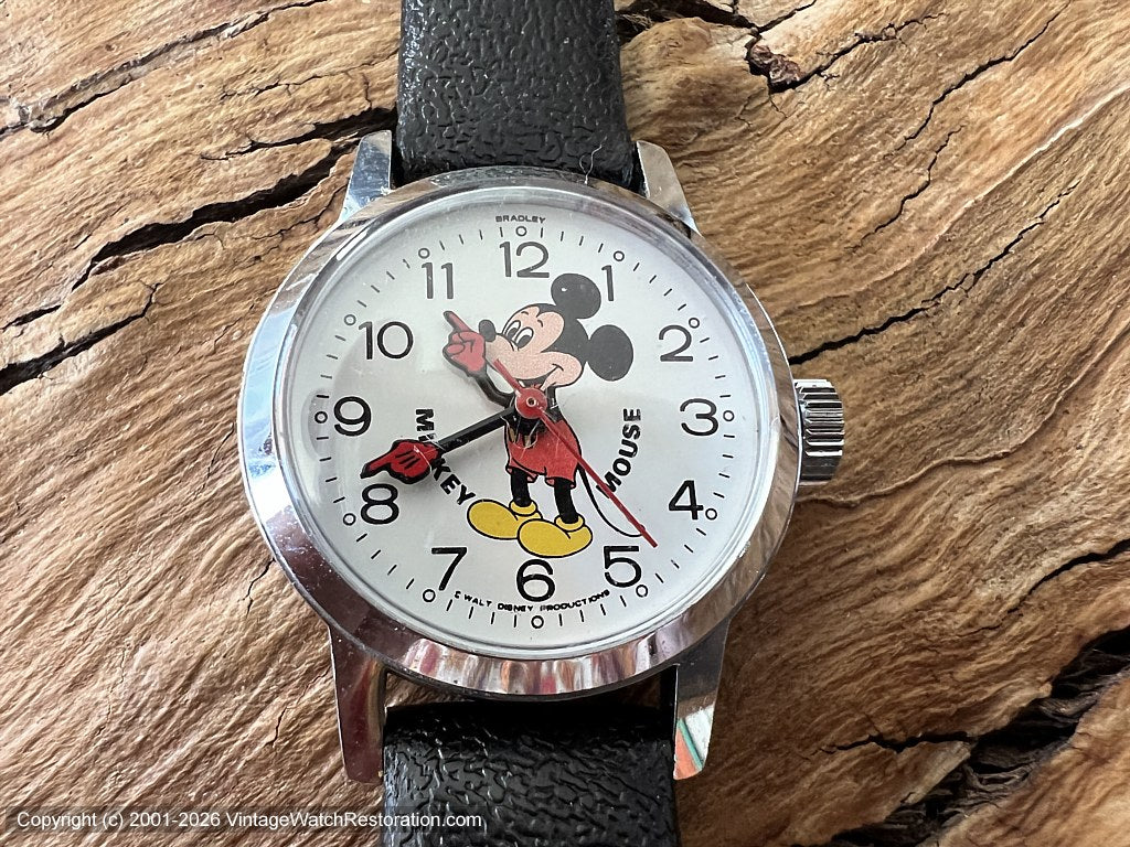 Bradley NOS Ladies/Girls Mickey Mouse, Manual, Small 26mm