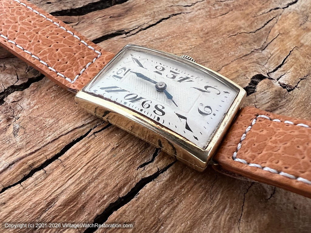 Exploding Numbers Watch Face Madewell Exploding Dial 14K Gold Rectangular Case, Manual, 21x33mm ...