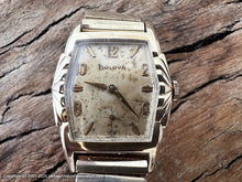 Load image into Gallery viewer, Bulova Parchment Patina with Decorative Built Out Sides , Manual, 28x38mm

