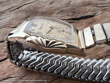 Load image into Gallery viewer, Bulova Parchment Patina with Decorative Built Out Sides , Manual, 28x38mm
