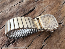 Load image into Gallery viewer, Bulova Parchment Patina with Decorative Built Out Sides , Manual, 28x38mm
