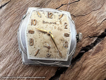 Load image into Gallery viewer, Bulova Parchment Patina with Decorative Built Out Sides , Manual, 28x38mm
