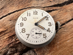 Elgin Military Ord Dept USA with Sharp Silver Dial, Manual, 30mm